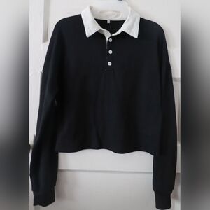 "Elevate Your Wardrobe with Our Black & White Long Sleeve Shirt!"